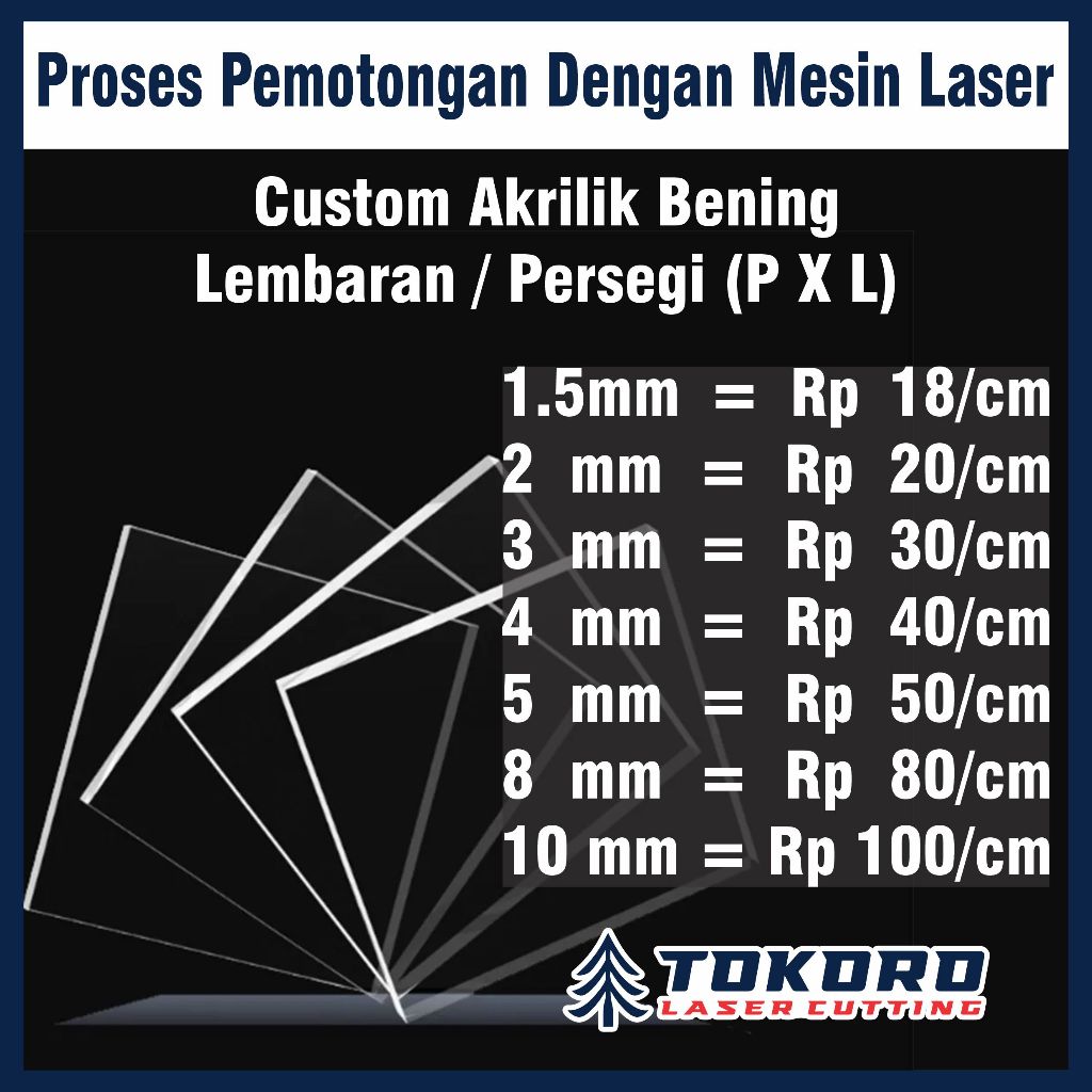 AKRILIK BENING CUSTOM LEMBARAN