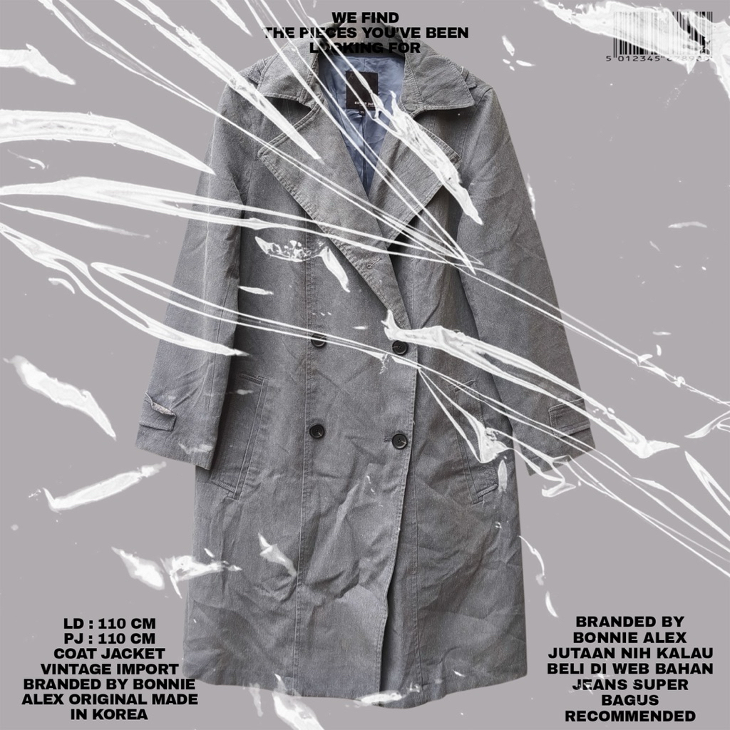 BONNIE ALEX ORIGINAL COAT BLAZER IMPORT PREMIUM KOREAN LOOK/LONG BLAZER JEANS KOREAN STYLE RETRO VIN