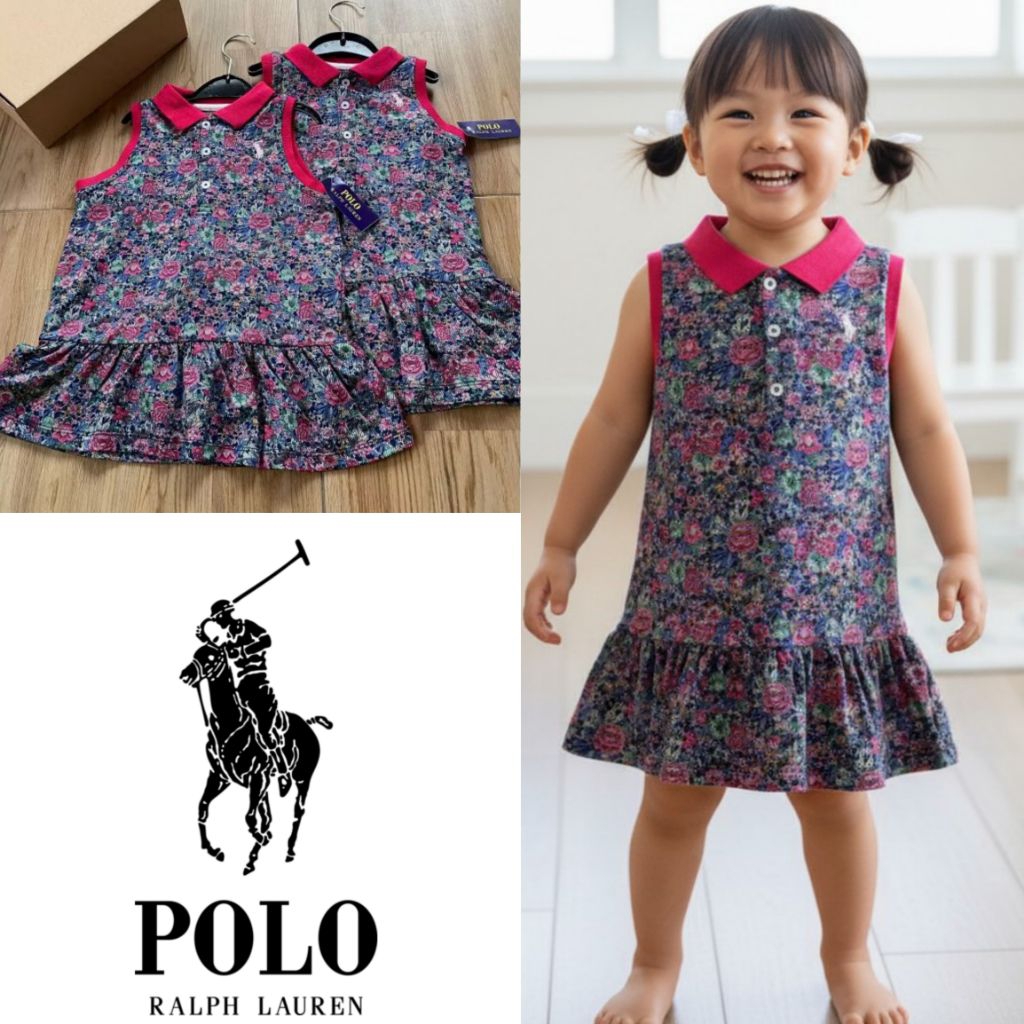 dress anak perempuan bermotif bunga kecil