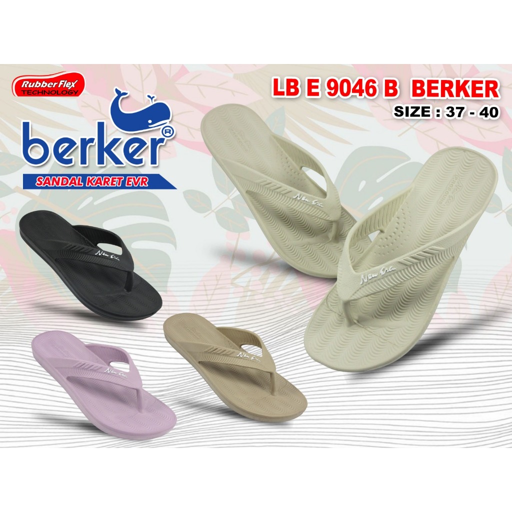 Rumahkaki - Sendal Jepit Rubber New Era Berker 9046 Sandal Japit Wanita Nyaman
