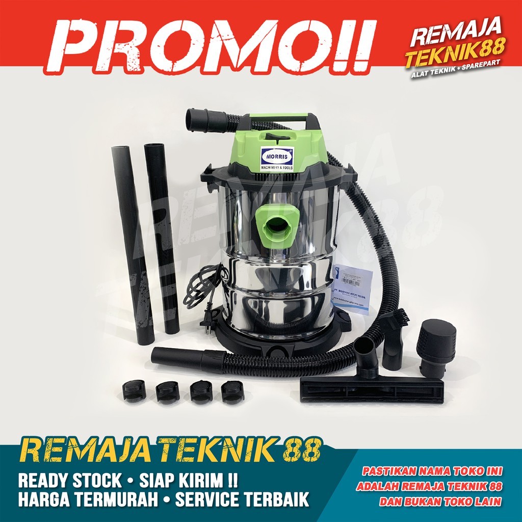 VAKUM PENYEDOT DEBU BASAH & KERING 20L  VACUM CLEANER MORRIS 20 LS ALTERNATIF LAKONI 20 DAN NLG