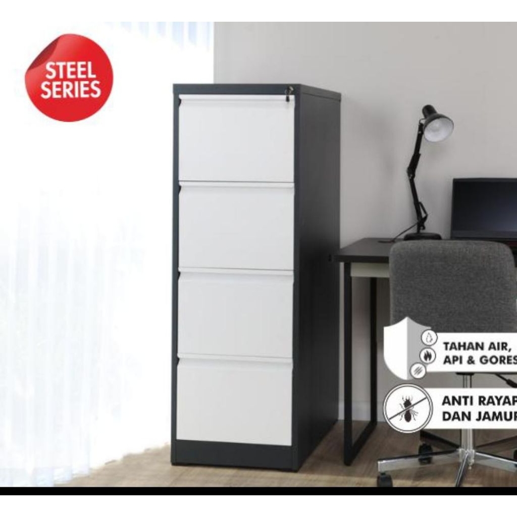 LEMARI BESI FILING KABINET VIP 4 SUSUN FILING KABINET ACERO RAK BESI EXCELLENT LEMARI BESI IMPORTA D