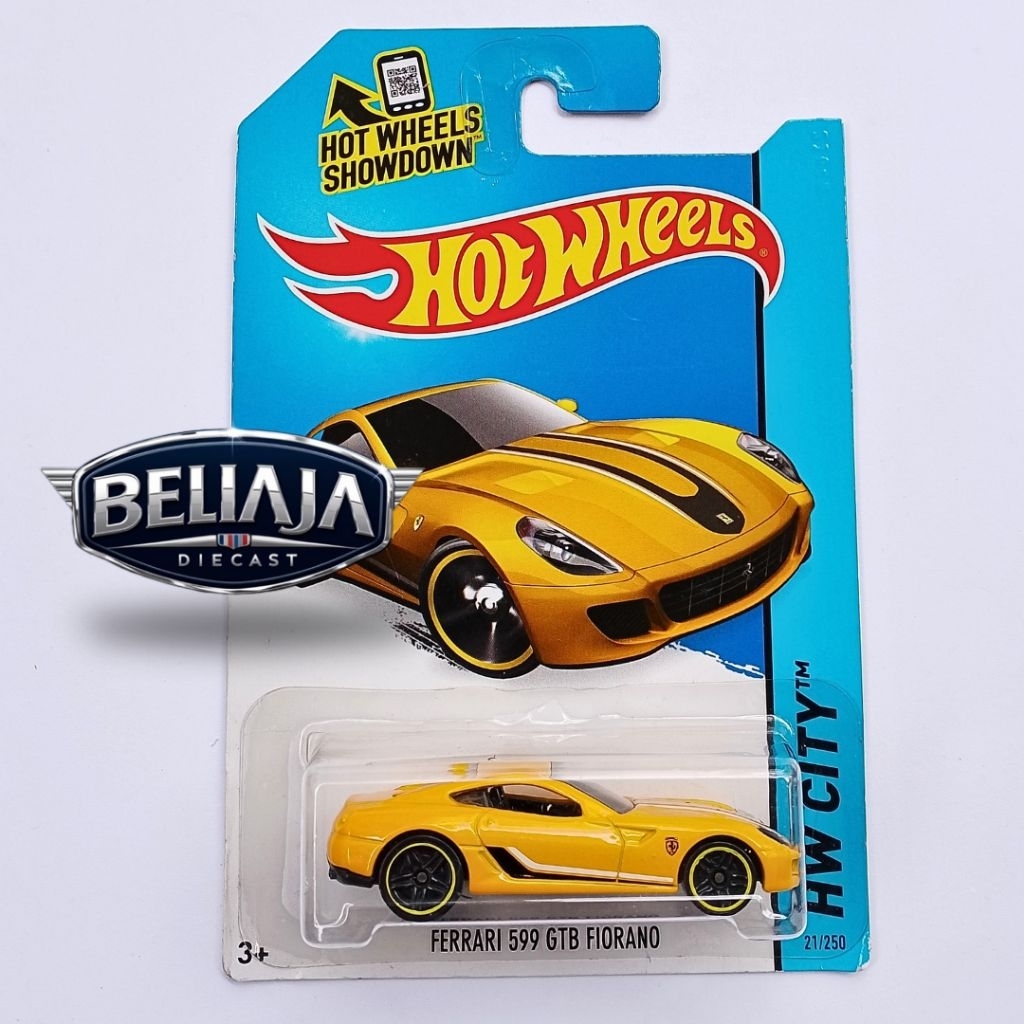 HOT WHEELS FERRARI 599 GT8 FIORANO YELLOW HW CITY