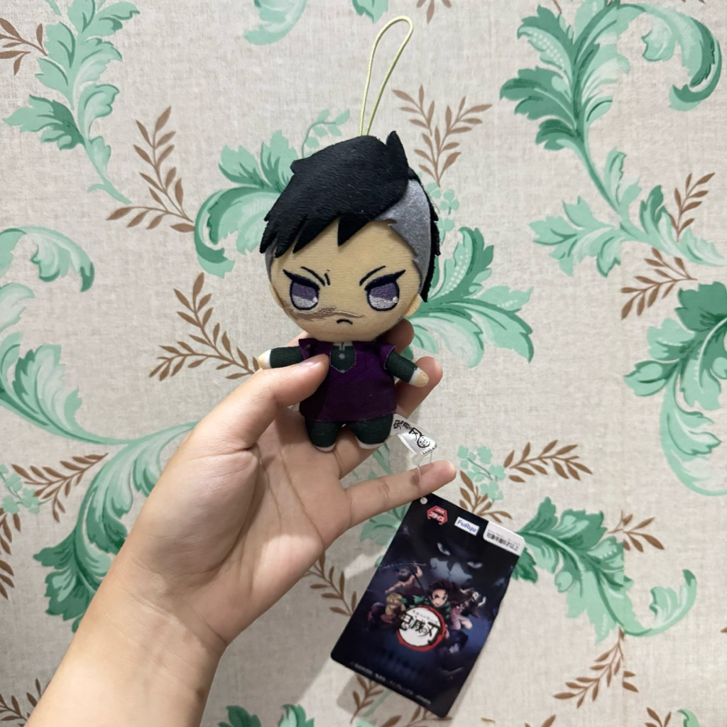 Ganci Demon Slayer Genya new tag — FuRyu kecil Kimetsu no Yaiba Shinazugawa Genya newtag plush keych