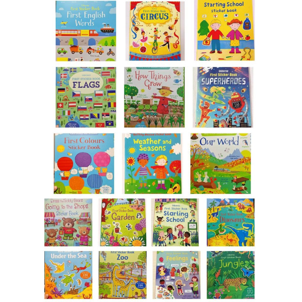 usborne sticker book / usborne coloring book