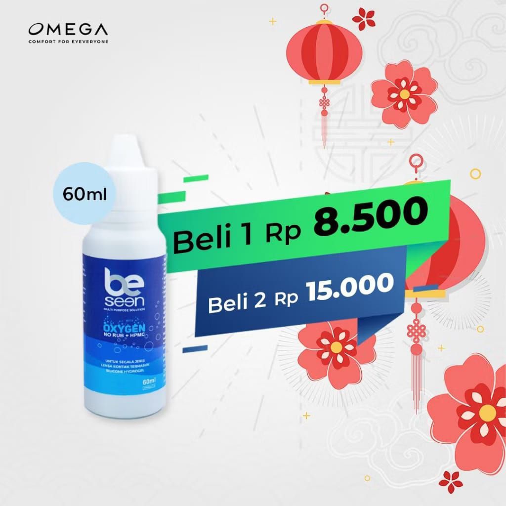 Cairan softlens omega be seen 60 ML pembersih softlens omega