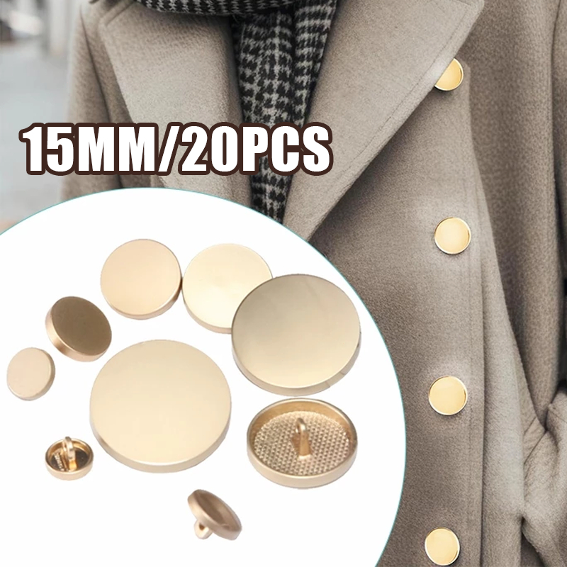 Isi 20 Kancing Jamur Gepeng Button Kancing Datar Gepeng Premium Impor Kemeja Thobe Pria Wanita