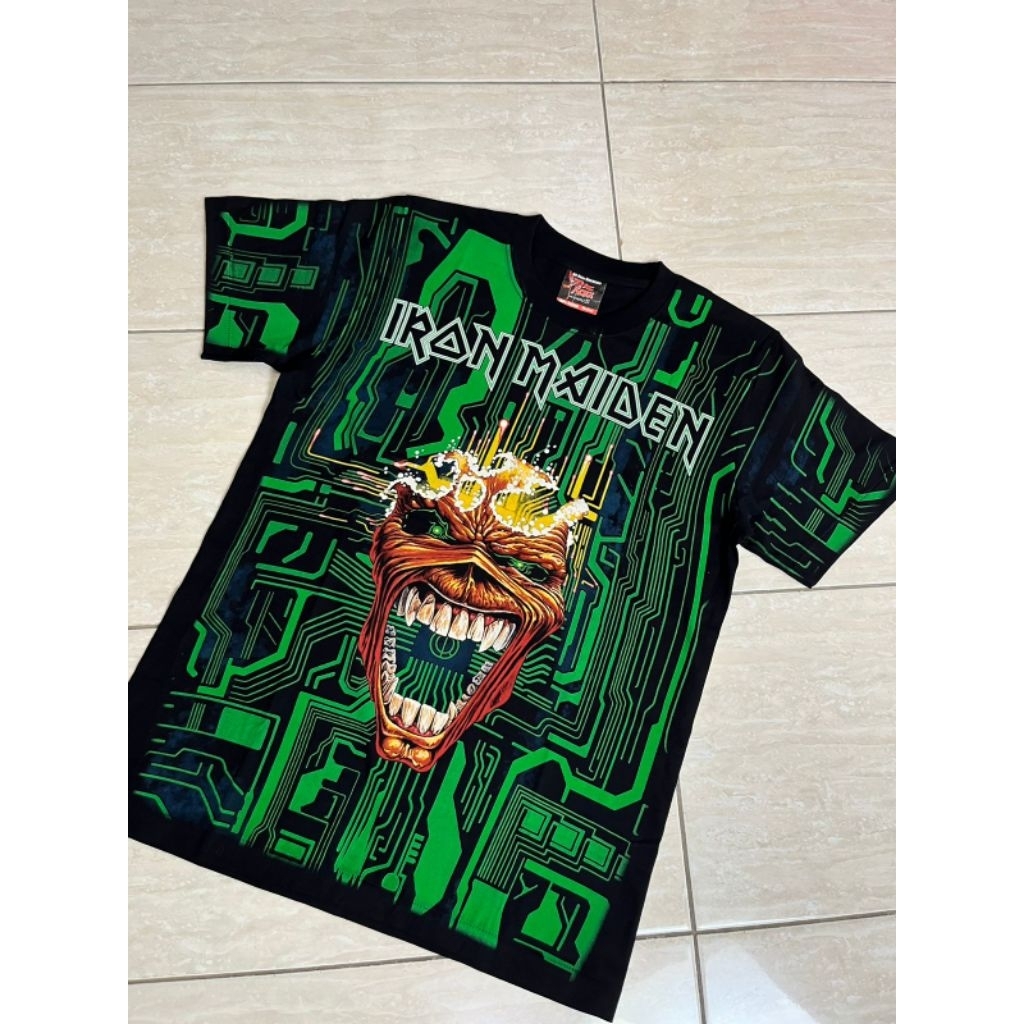 KAOS BAND BOOTLEG FANMADE BARU THE ROXX THE MAXX DISCHARGE ALL OVER PRINT AOP IRON MAIDEN VIRUS