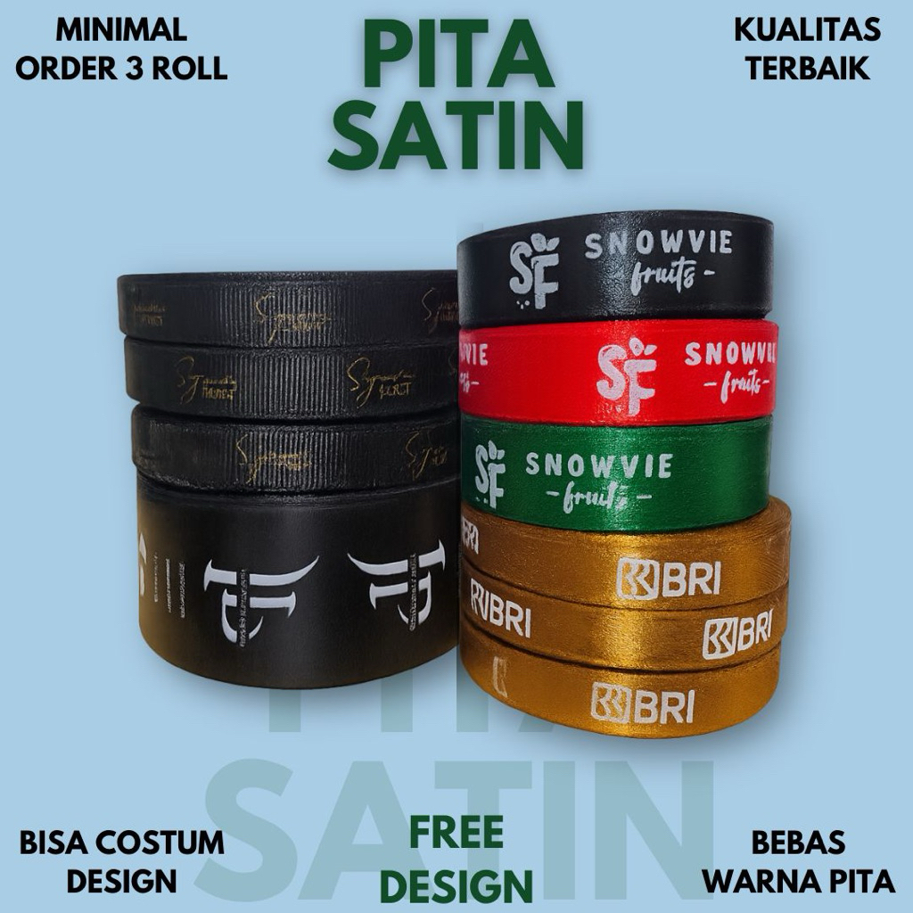 LABEL PITA,pita sablon,pita satin,satin pita,label,label pakaian,sablon label