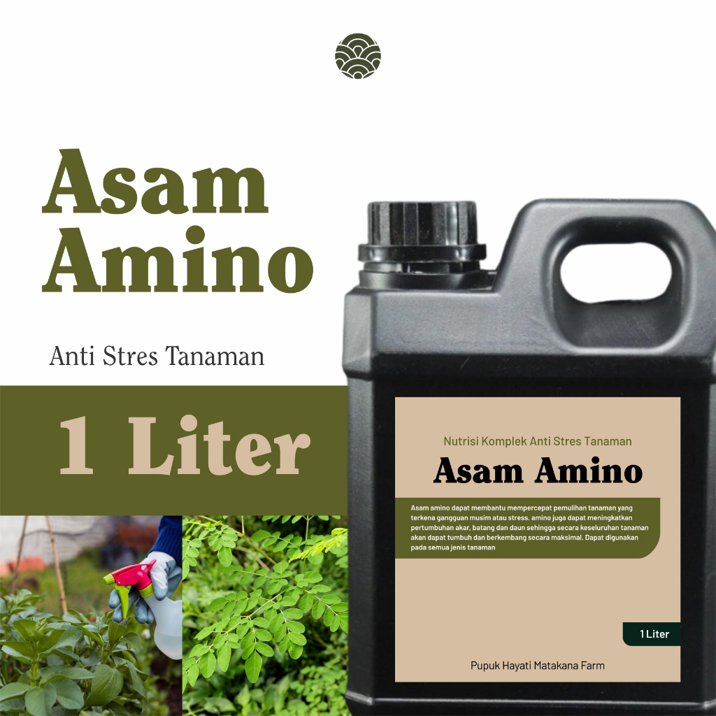 Pupuk Cair Asam Amino 1 Liter Anti Stres Tanaman | Amino Acid Pupuk Nutrisi Asam Amino Matakana