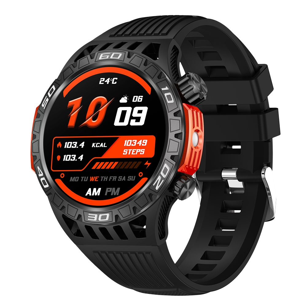 RAYVASI SmartWatch Pria New Compass | Flashlight | IP68 Waterproof | Bluetooth Call | 100+ Sport Mod