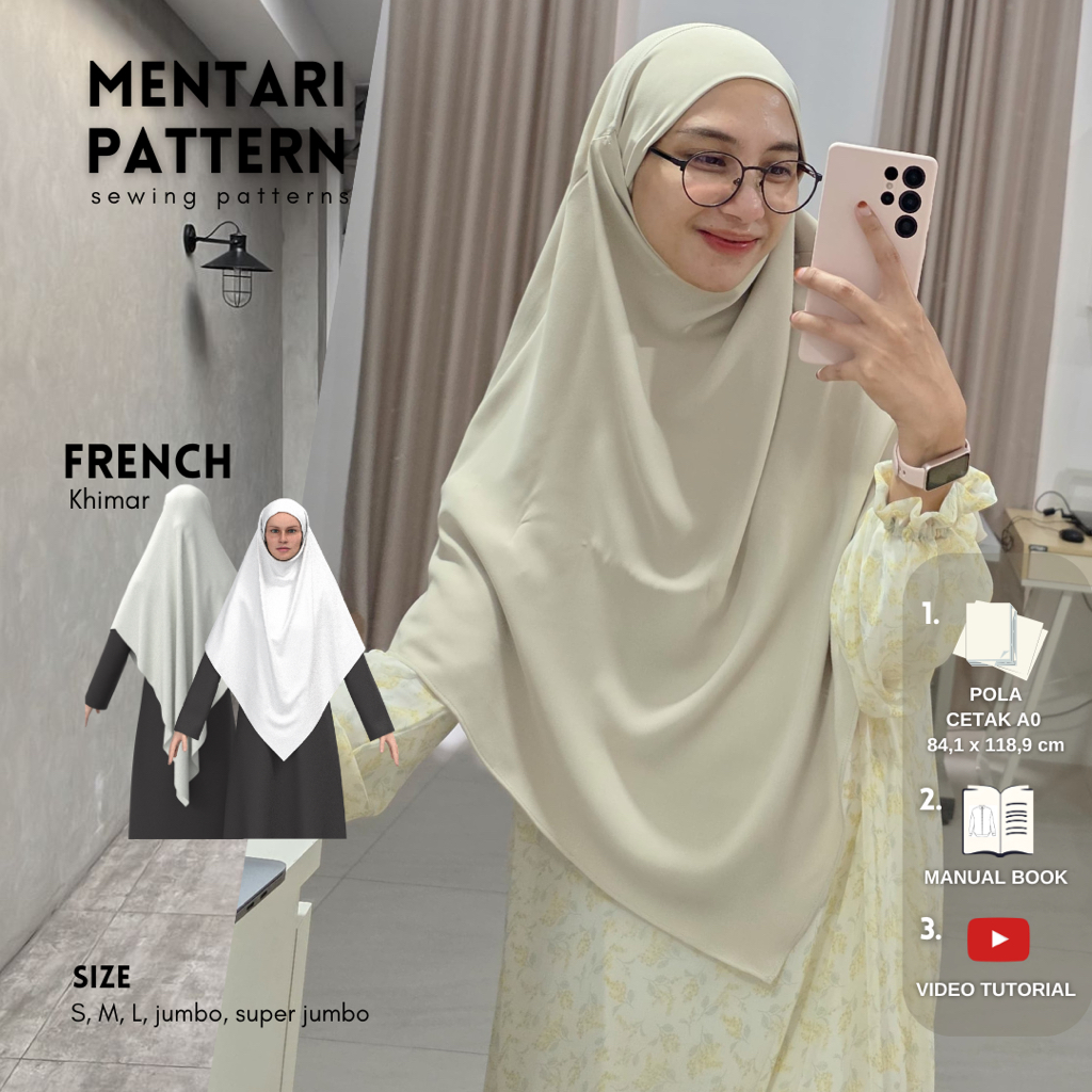 FRENCH KHIMAR POLA CETAK A0