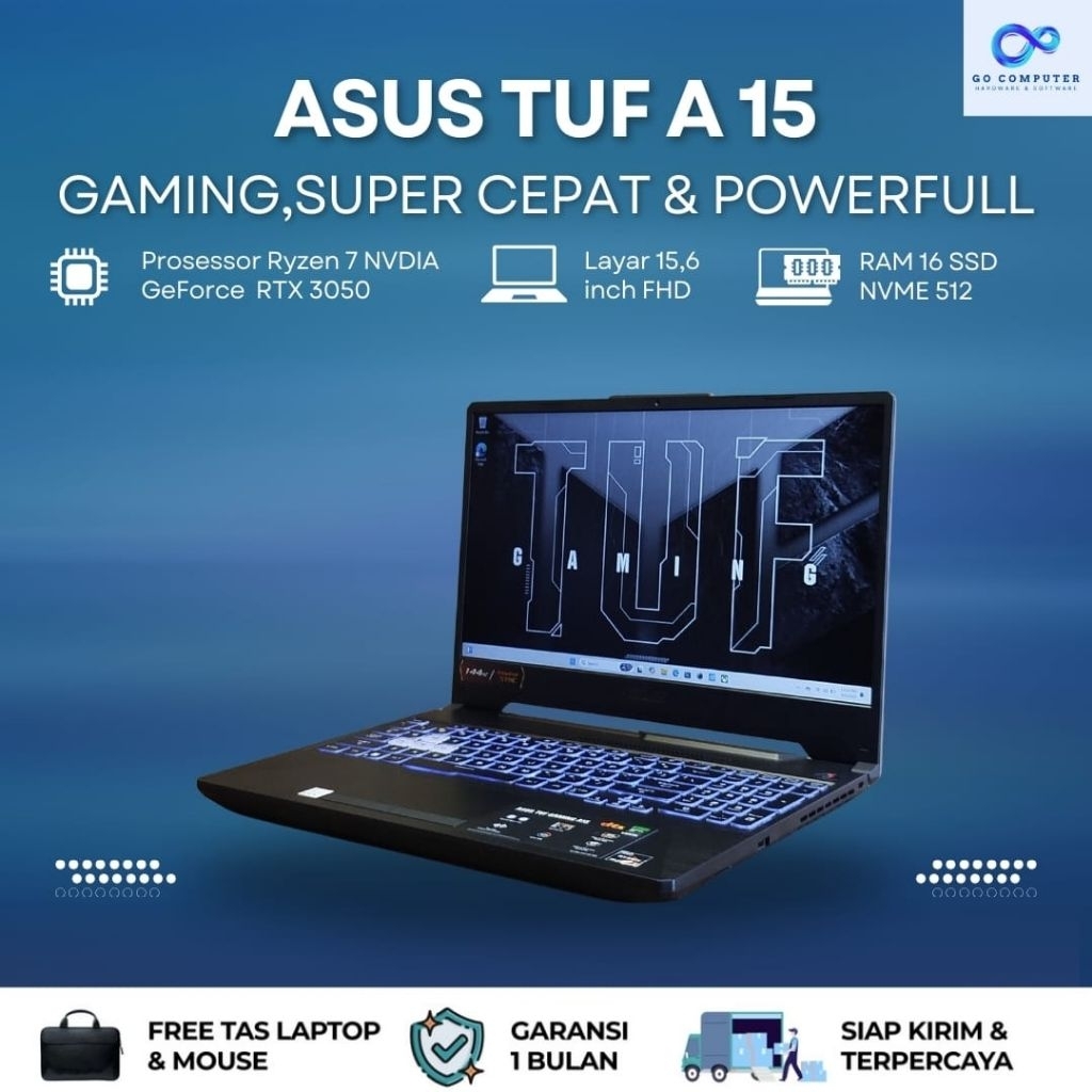 ASUS TUF A15 Ryzen 7 7000 series RAM 16GB SSD 512 GB