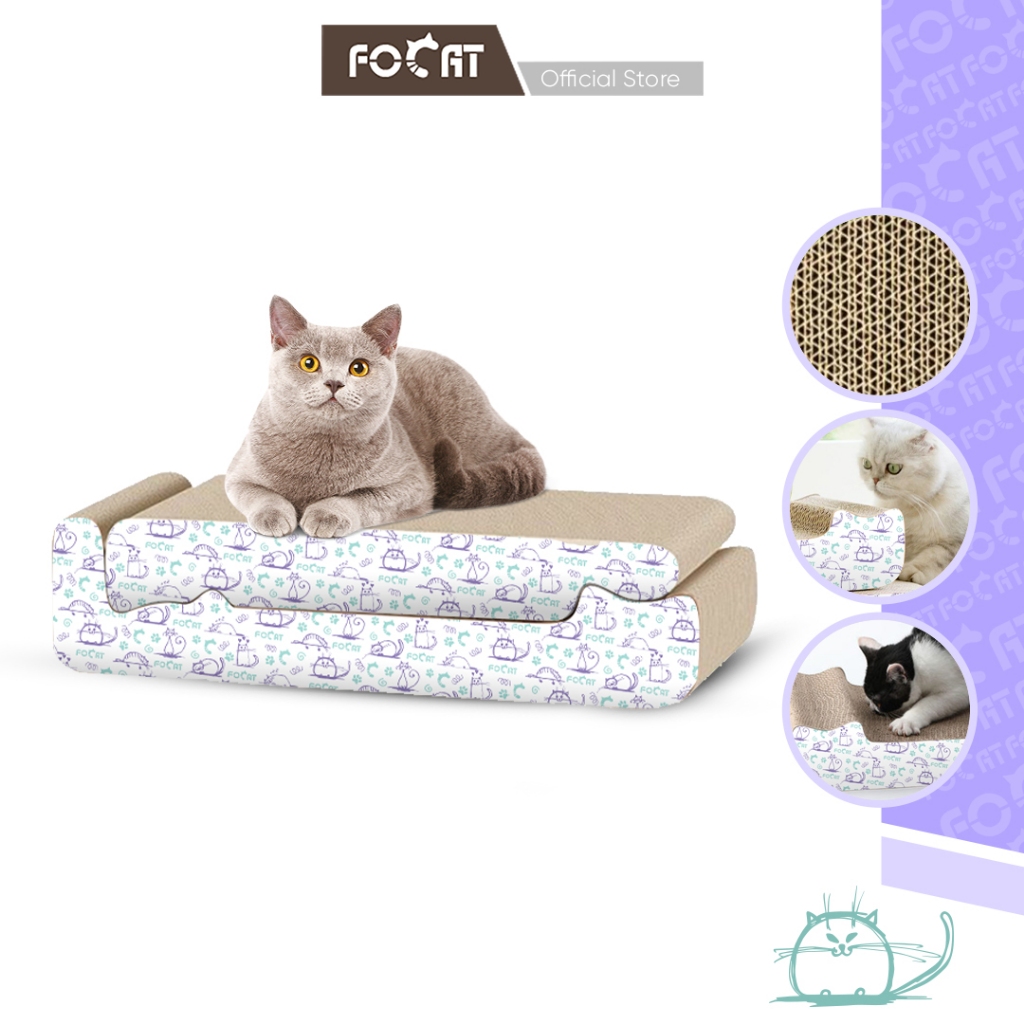 FOCAT Papan Garuk Kucing M74 Cat Scratch Board/Garukan Kucing Anjing Hewan Peliharaan/Tempat Tidur Kucing