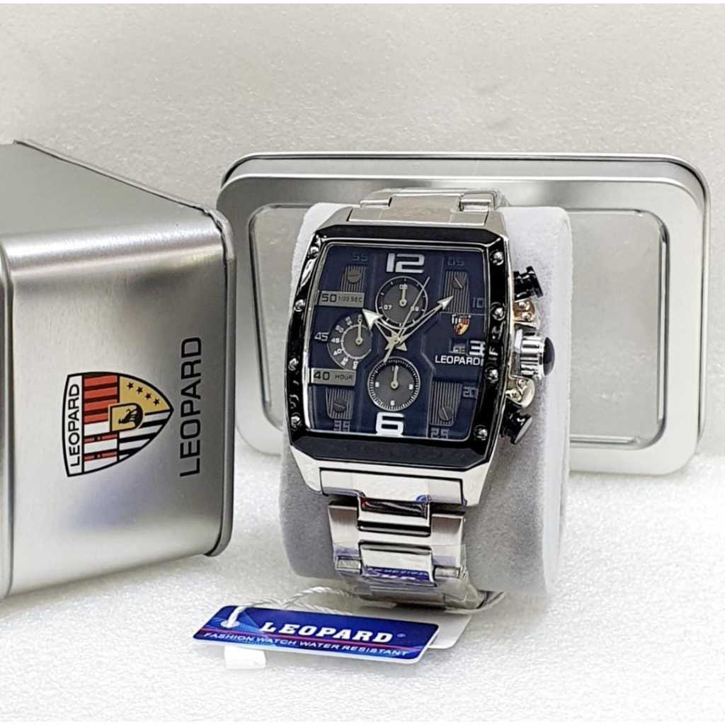 Jam Tangan Pria Leopard 3531 Chrono Tanggal Aktif Analog Original