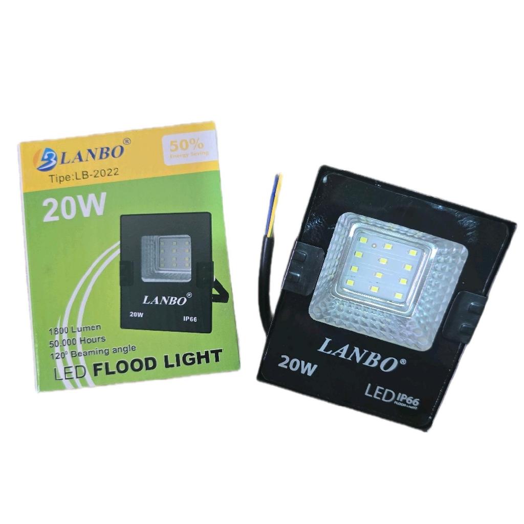 LANBO LAMPU SOROT LED 10W 20W / LAMPU TEMBAK LED 10 WATT 20 WATT PUTIH IP66
