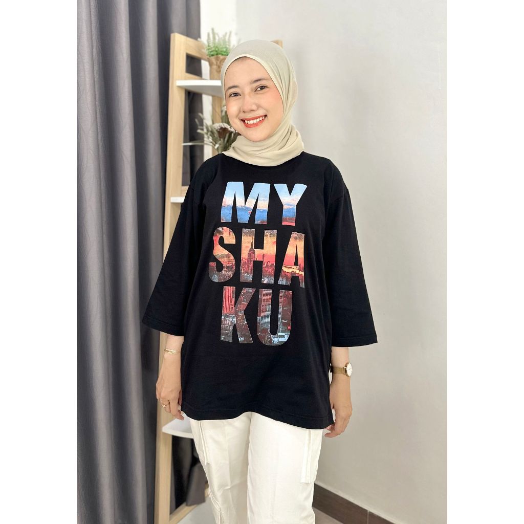 MYSHAKU - Oversize Myshaku City - Hitam