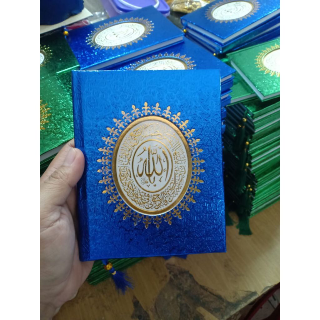 BUKU YASIN HARD COVER METALIK GRATIS CETAK FOTO TEBAL 144 HALAMAN GRATIS NAMA KELUARGA YASIN PREMIUM
