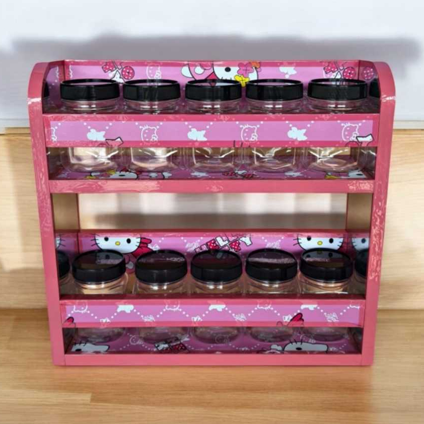 Rak Bumbu 2 Susun Gantung Kayu / Rak Keranjang Bawang Dapur Kayu