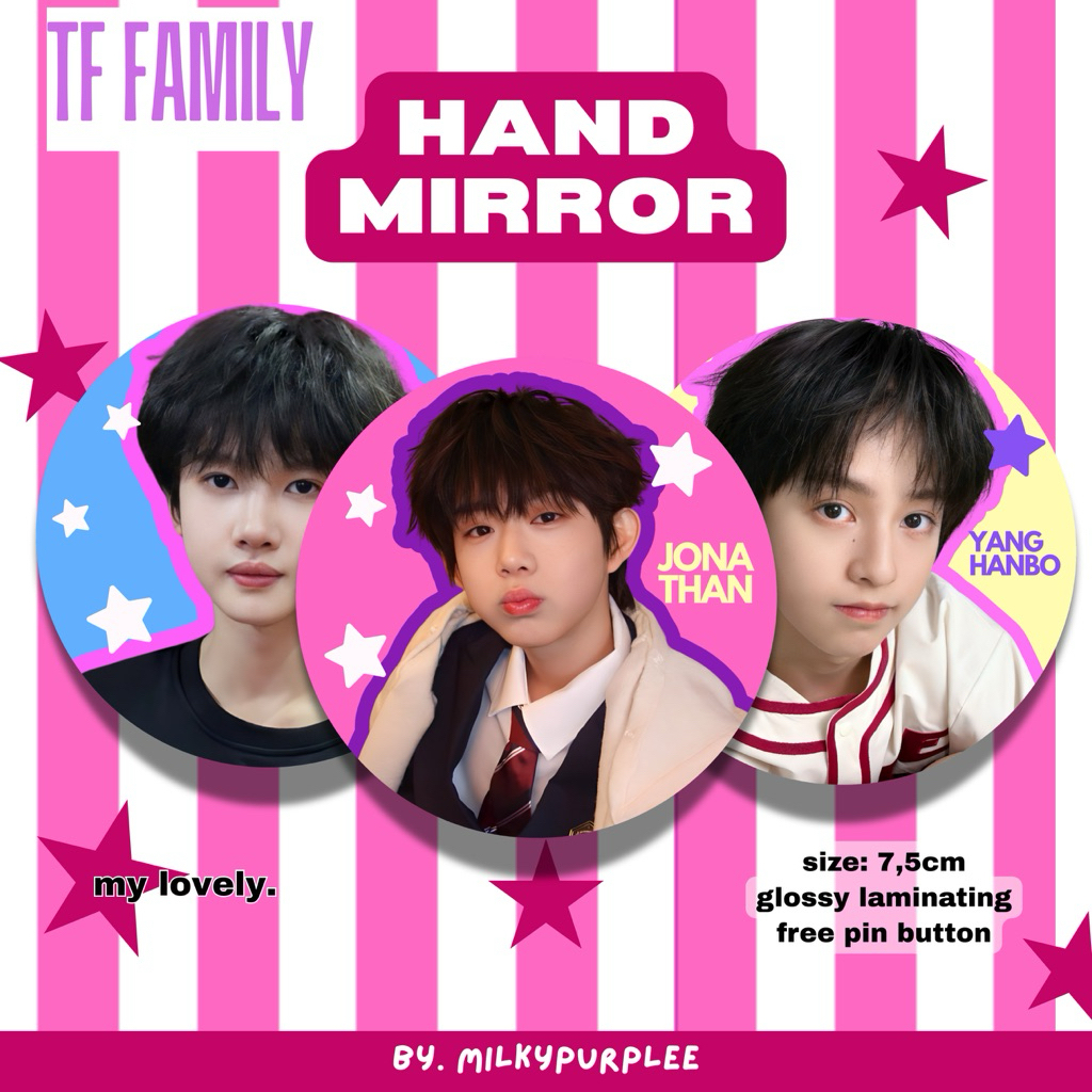 HANDMIRROR + PIN | KACA TF FAMILY