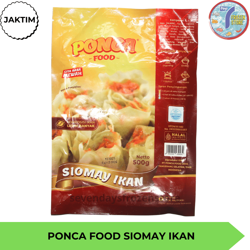 Ponca Food Siomay Ikan Isi 20 Kemasan 500 Gr