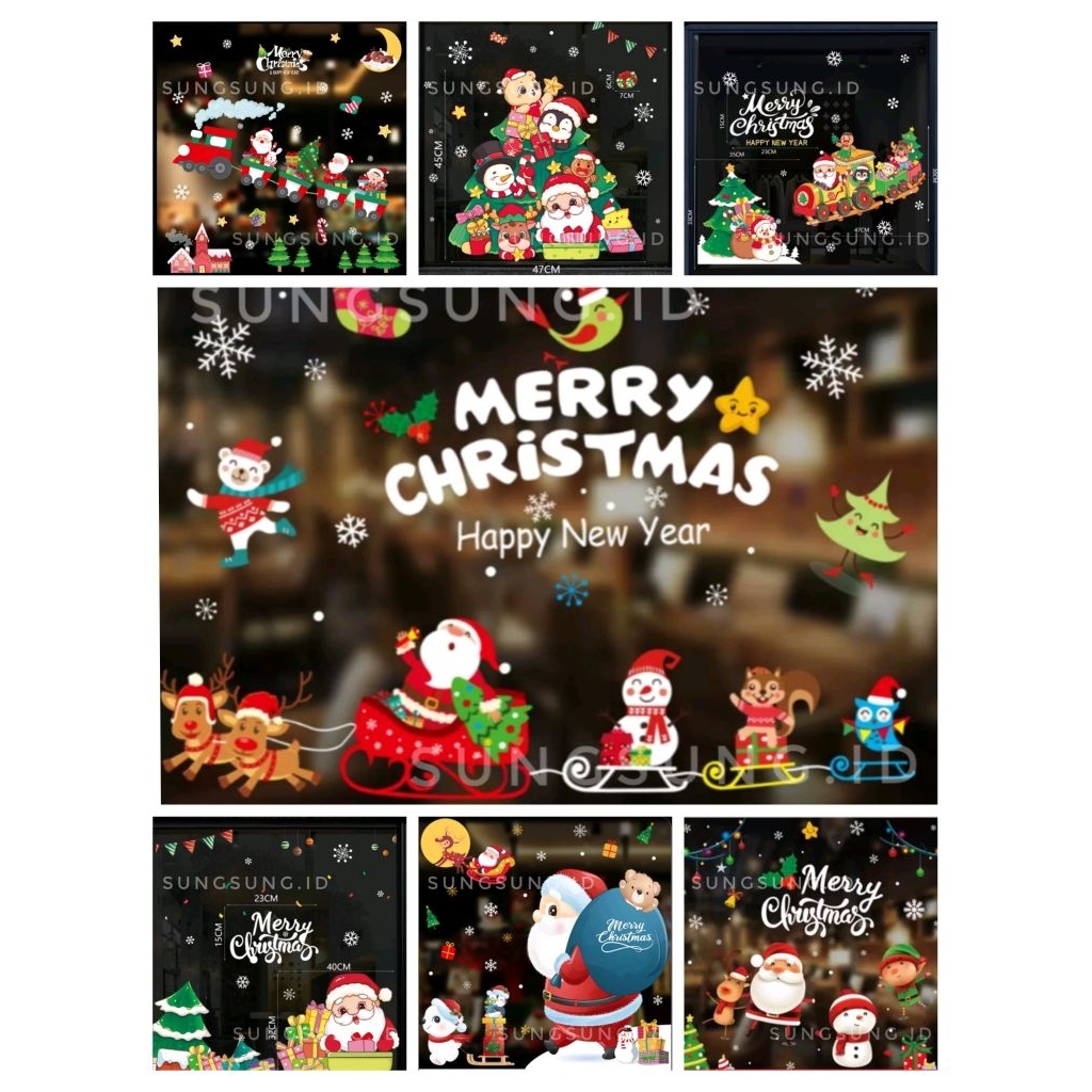 Sticker Kaca Christmas / Sticker Kaca Natal / Sticker Natal Dekorasi Kaca (1880)