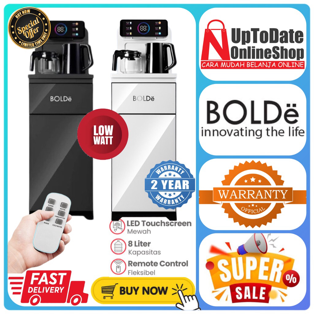 BOLDE SMART FOUNTAIN CAPPUCINO DISPENSER DISPLAY TOUCHSCREEN GALON BAWAH BOLDE DISPENSER DF-C280TS W