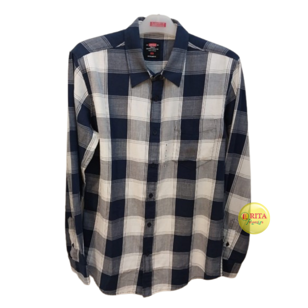 Gabrielle JCS Kemeja Casual Pria Motif / Kemeja Lengan Panjang