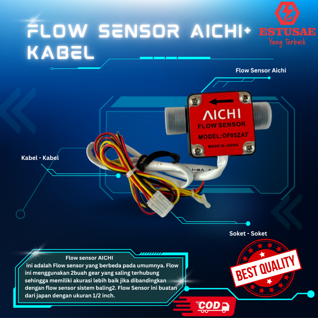ESTUSAE - FLOW SENSOR AICHI + KABEL TAMBAHAN SENSOR POM MINI PERTAMINI SPAREPART