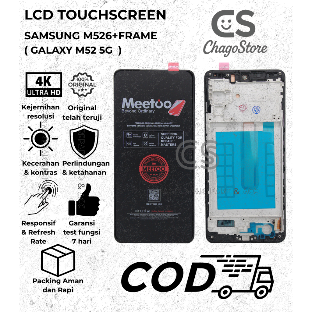 LCD TOUCHSCREEN SAMSUNG M526 + FRAME (GALAXY M52 5G) FULLSET
