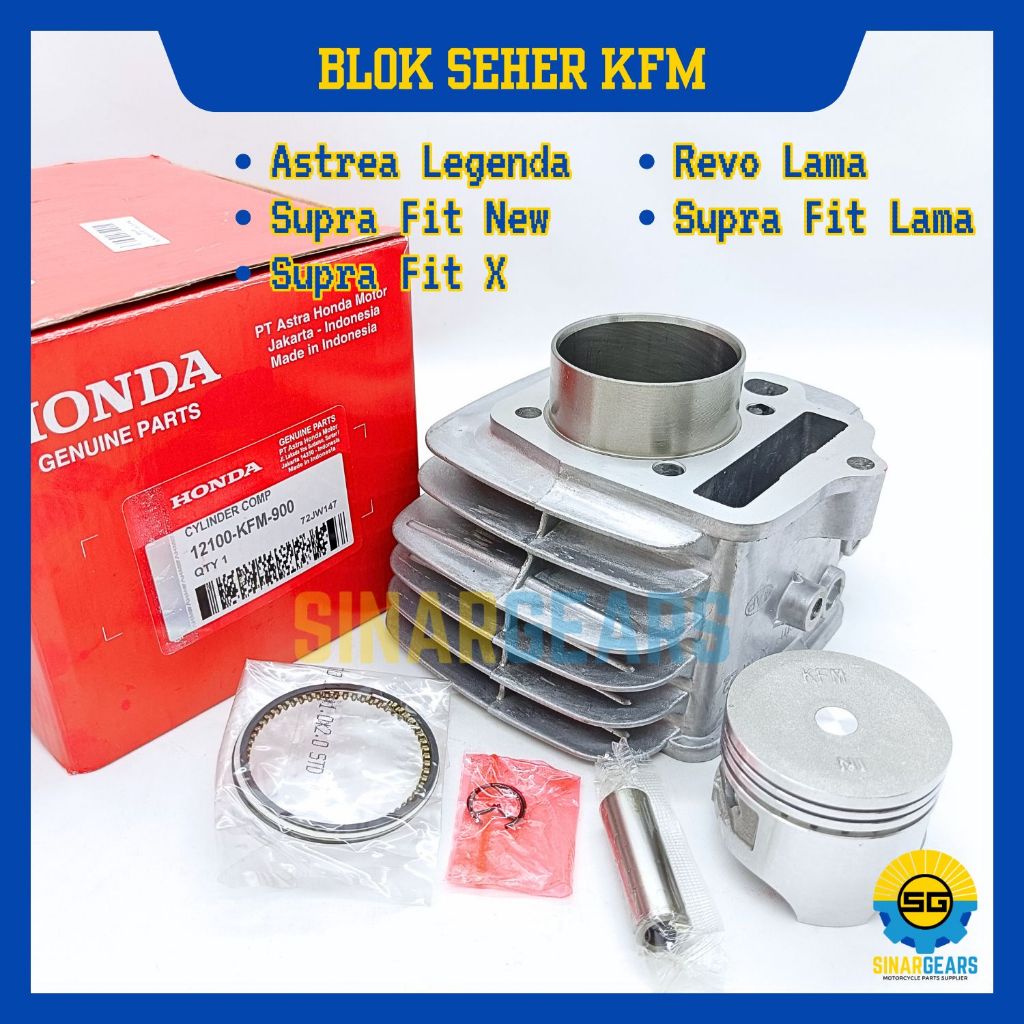 Block Boring Kualitas Original Honda KFM Blok Seher Astrea Legenda Supra Fit Lama Supra Fit New Revo