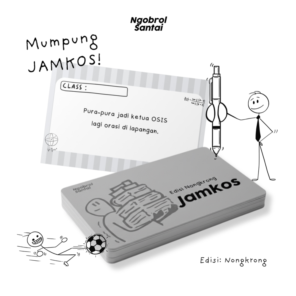Edisi JAMKOS: Nongkrong - Kartu Permainan Ngobrol Santai - Kartu Deeptalk & Truth or Dare - Games Ca