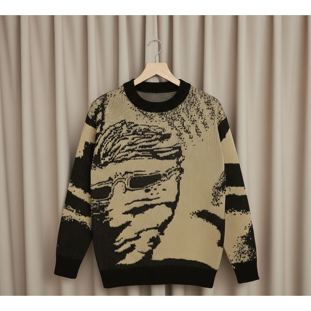 RAJUTS SWEATER RAJUT ABSTRAK-KNITE CARDIGAN UNISEX-ATASAN PRIA WANITA