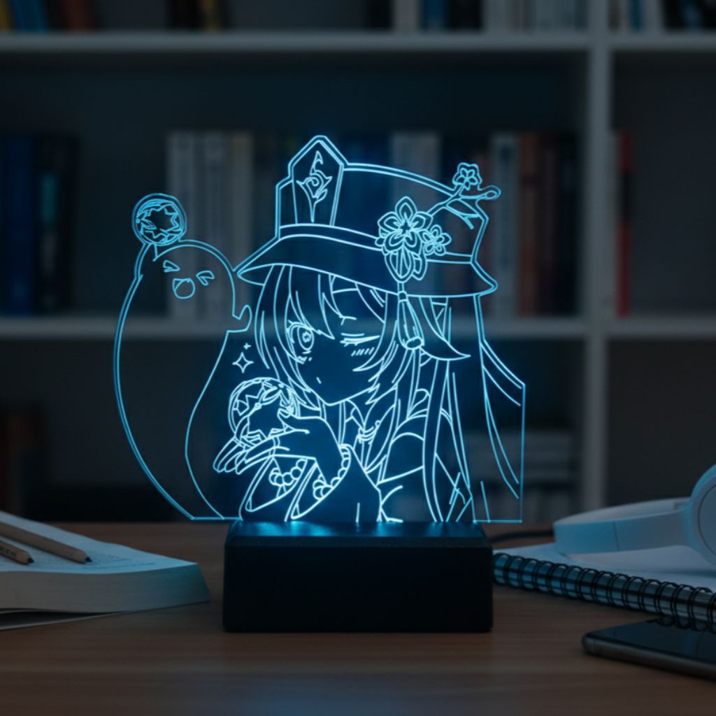 LAMPU TIDUR ACRYLIC GENSHIN IMPACT ALL CHARACTER- LAMPU HIAS MEJA LED 3D ANIME GAME DEKORASI KAMAR (