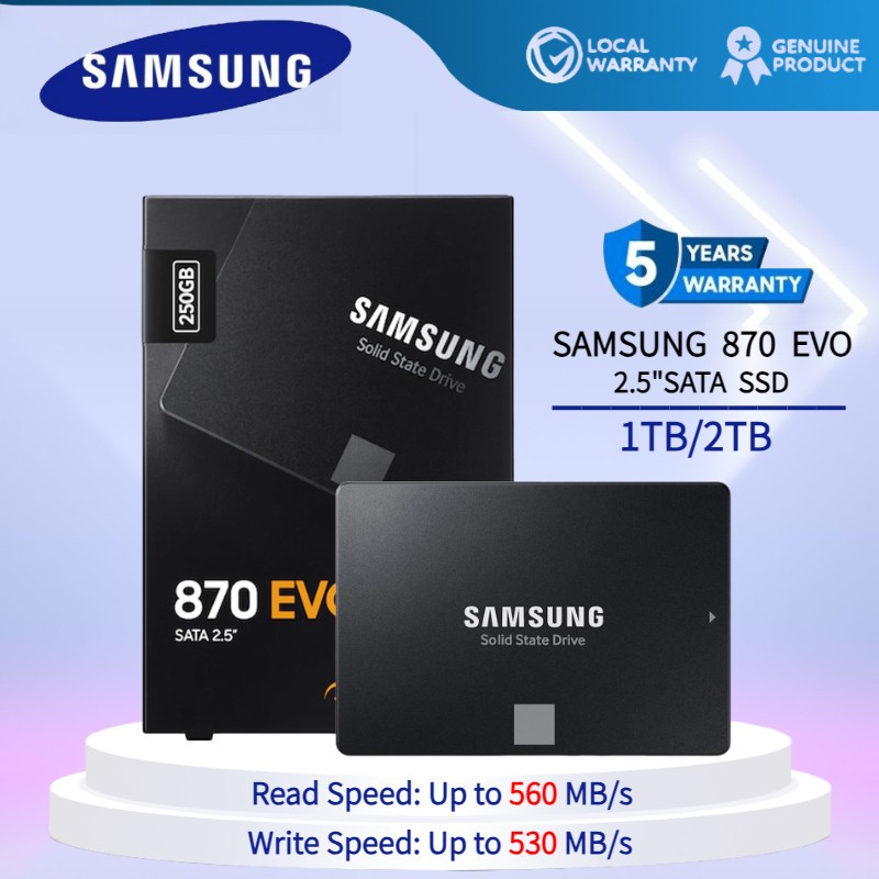 Samsung SSD 870 EVO 500GB / 1TB SSD SATA SSD Internal SSD 2.5 SATA III SATA3 SATA 3 SSD 250GB 500GB