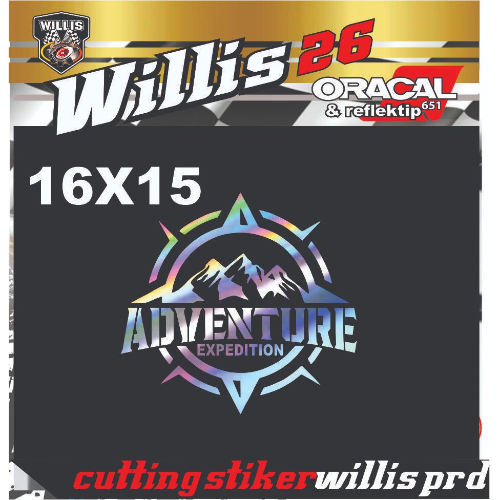 Sticker Cutting Adventure Expedition Stiker Untuk Kaca Body Mobil Motor