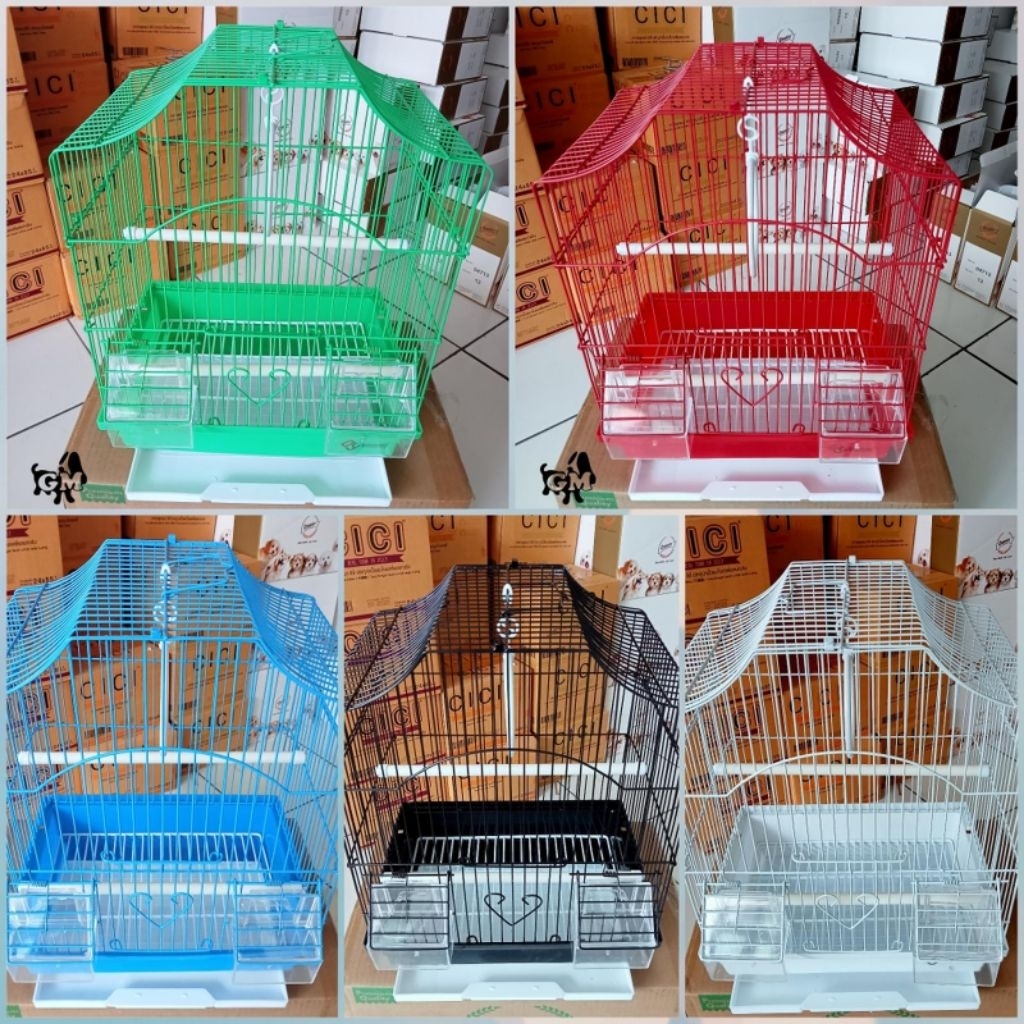 Kandang Sangkar Burung Besi iParrot - Hitam