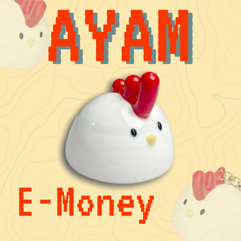 Gantungan Kunci E-Money Ayam | Custom Unik & Lucu