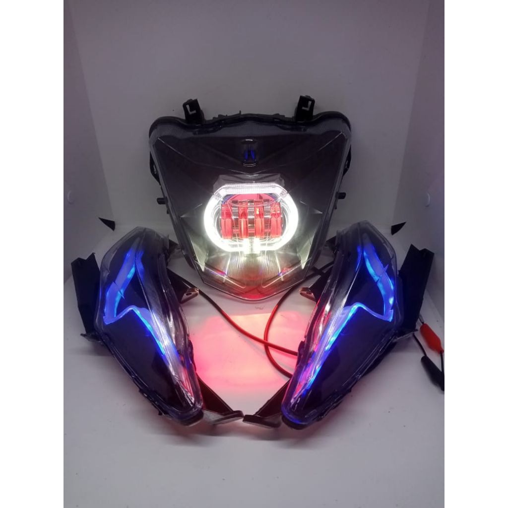 lampu depan beat esp 2018 dymeker 4 lensa