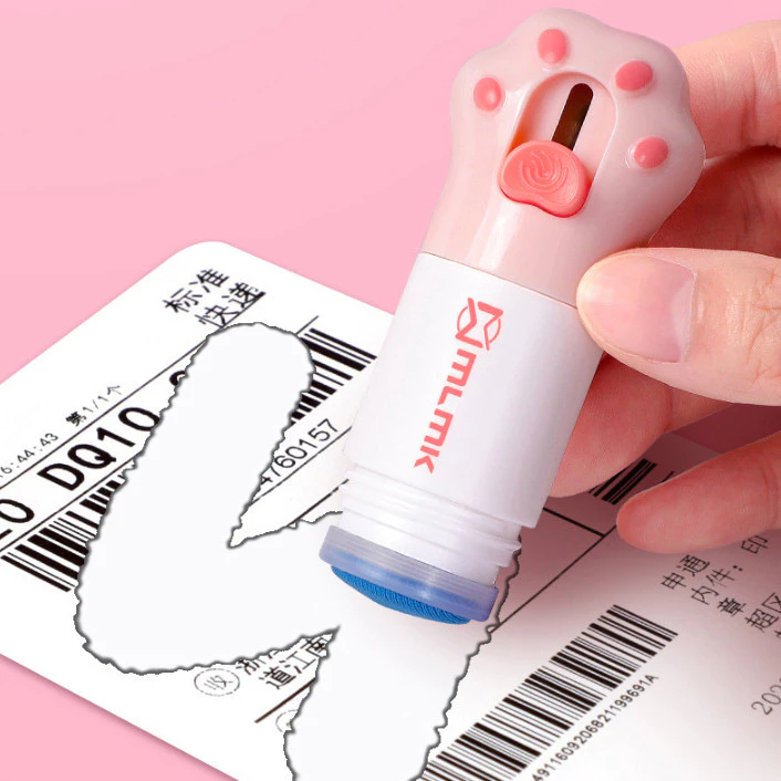 Cutter Mini Lucu 2 in 1 Package Opener / Cutter dan Penghapus Alamat Resi Paket