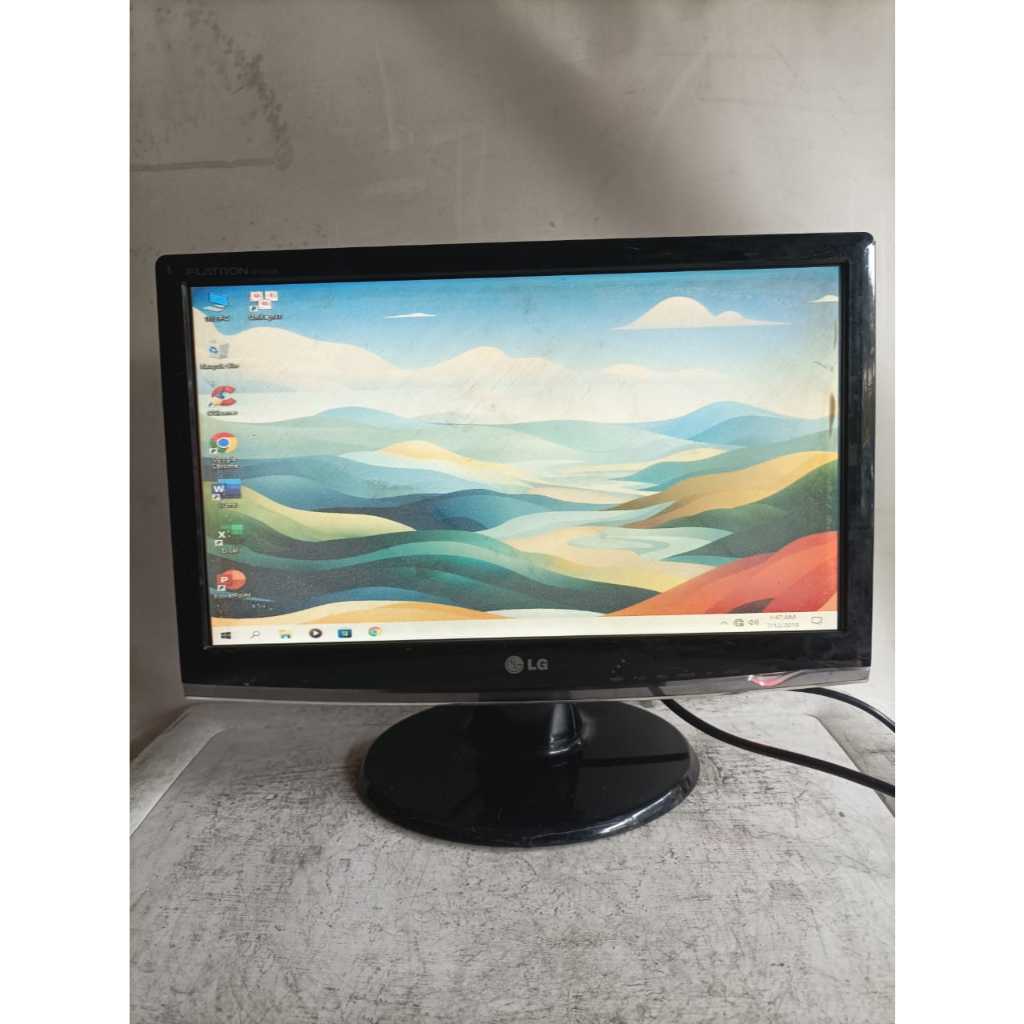 lcd monitor lg flatron w1953se kondisi minus layar berembun kotor
