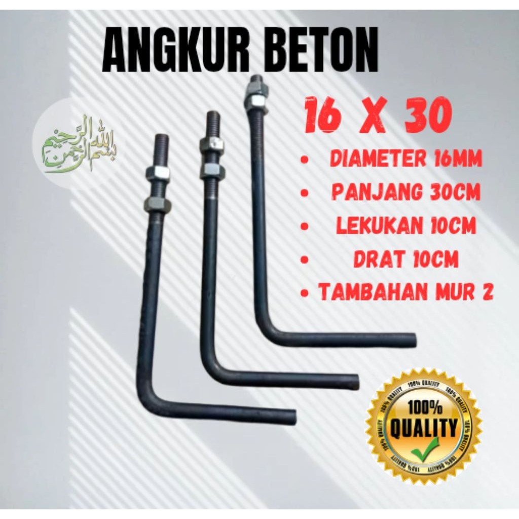 Angkur Baut Beton Angkur Baut Beton 16mm