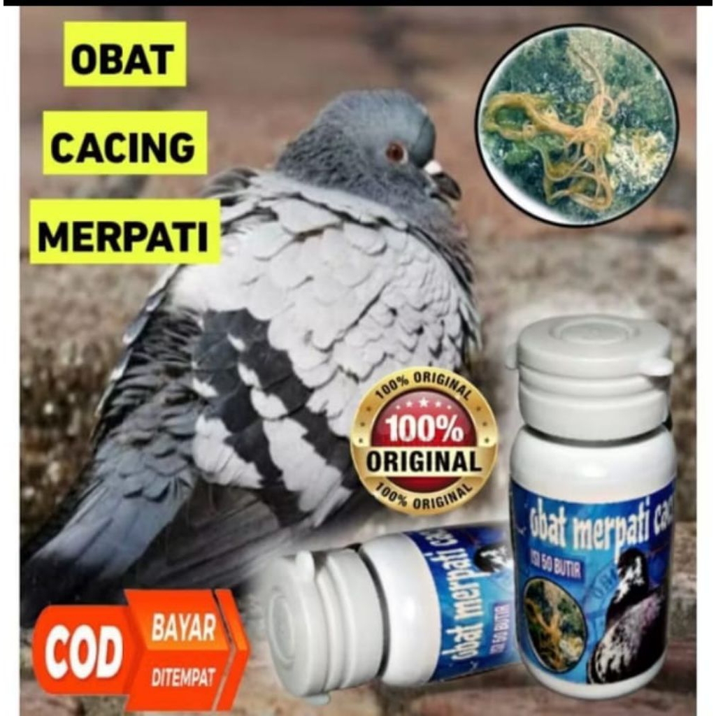 REKOMENDASI OBAT CACING MERPATI CACINGAN ISI 100 PIL nutrobird vitamin burung suplemen jamu merpati 