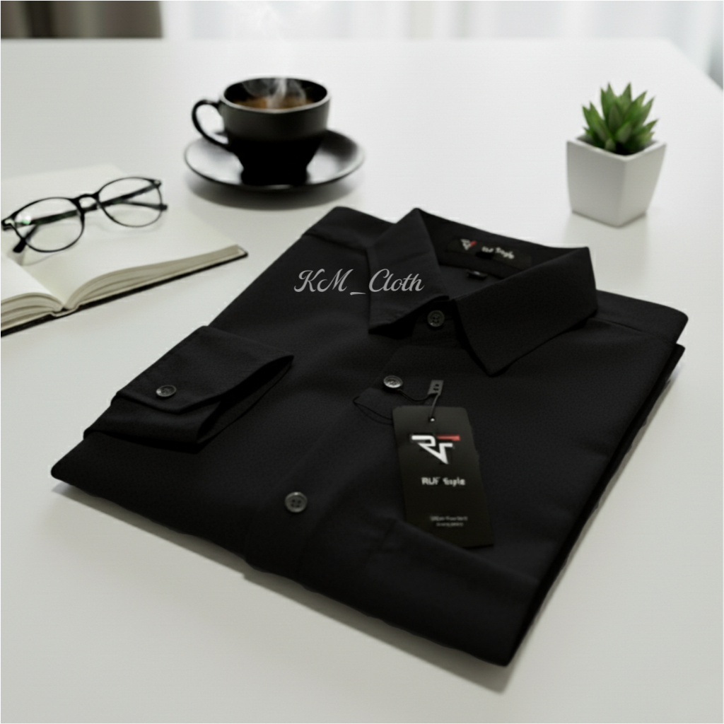 Kemeja Polos Pria Dewasa Katun Premium M-XXXL