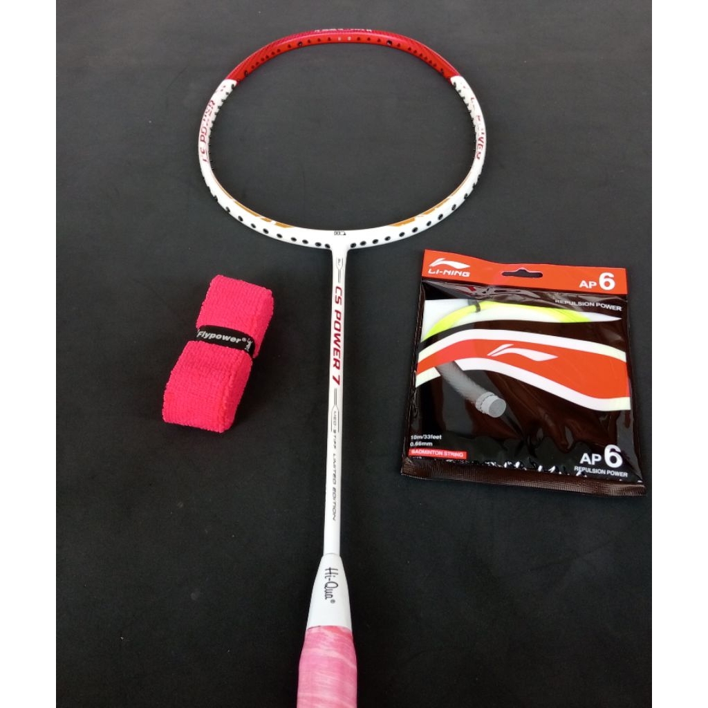 Raket badminton bulutangkis bekas second original hiqua cs power 7