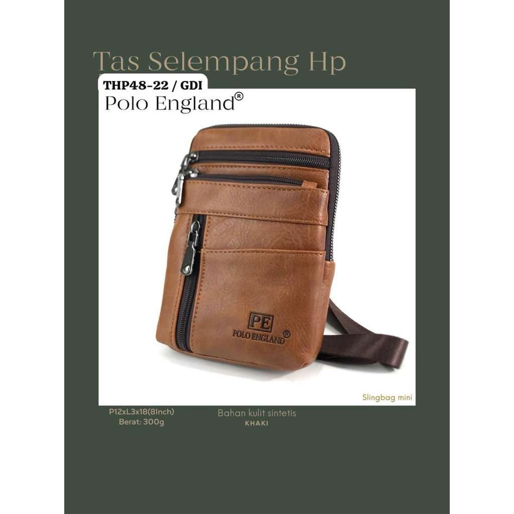 BATAM Tas THP48-22 / GDI Hp Import POLO ENGLAND ORIGINAL  bahan tebal bagus tas uang tas jalan