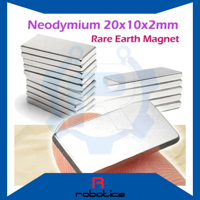 Strong Magnet Neodymium 20x10x2mm Balok Persegi Petak 20x10x2 mm Kotak 20x10x1.5mm