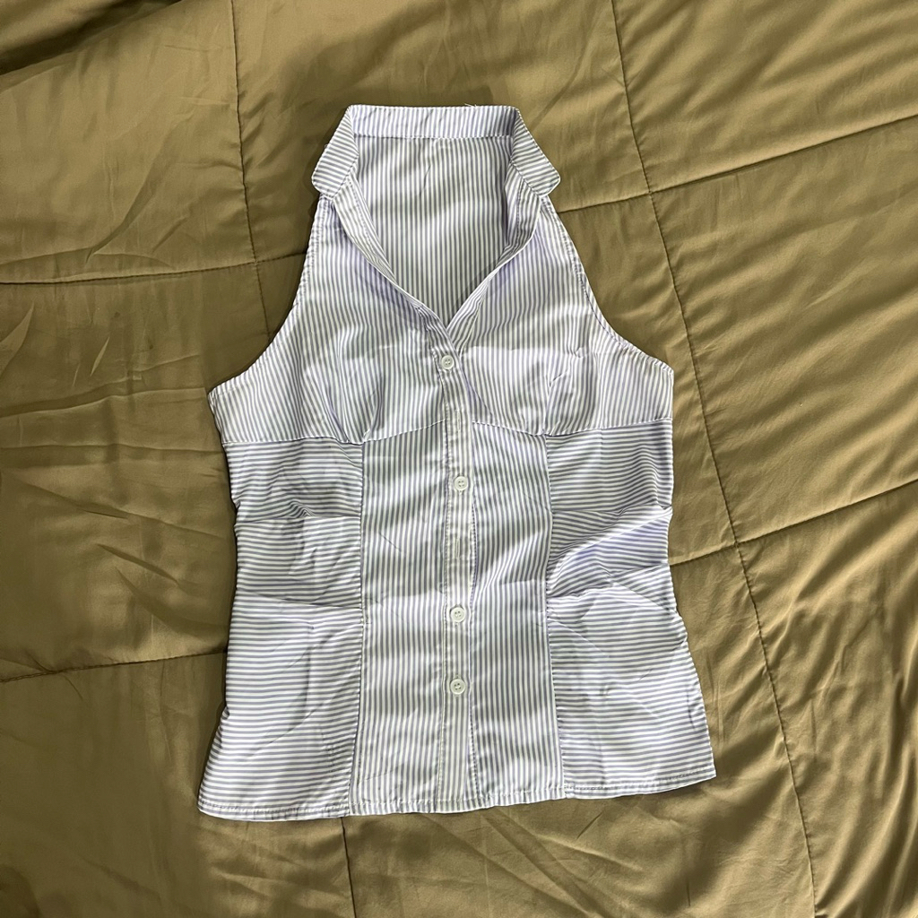 Blue shirt series, Cardigan UNIQLO, SHEIN, WISPIE