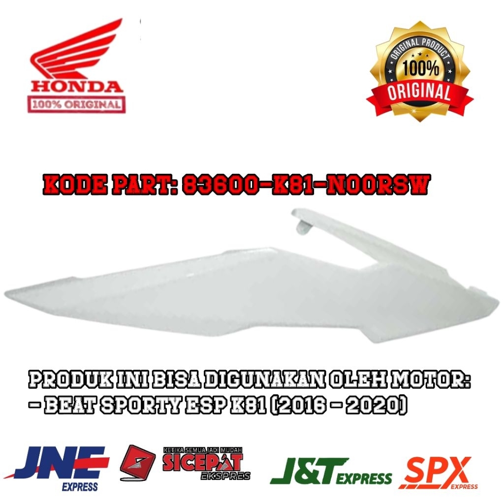 83600K81N00RSW Cover KIRI Left Body Putih (White) – New BeAT eSP K81 (2016 - 2020)