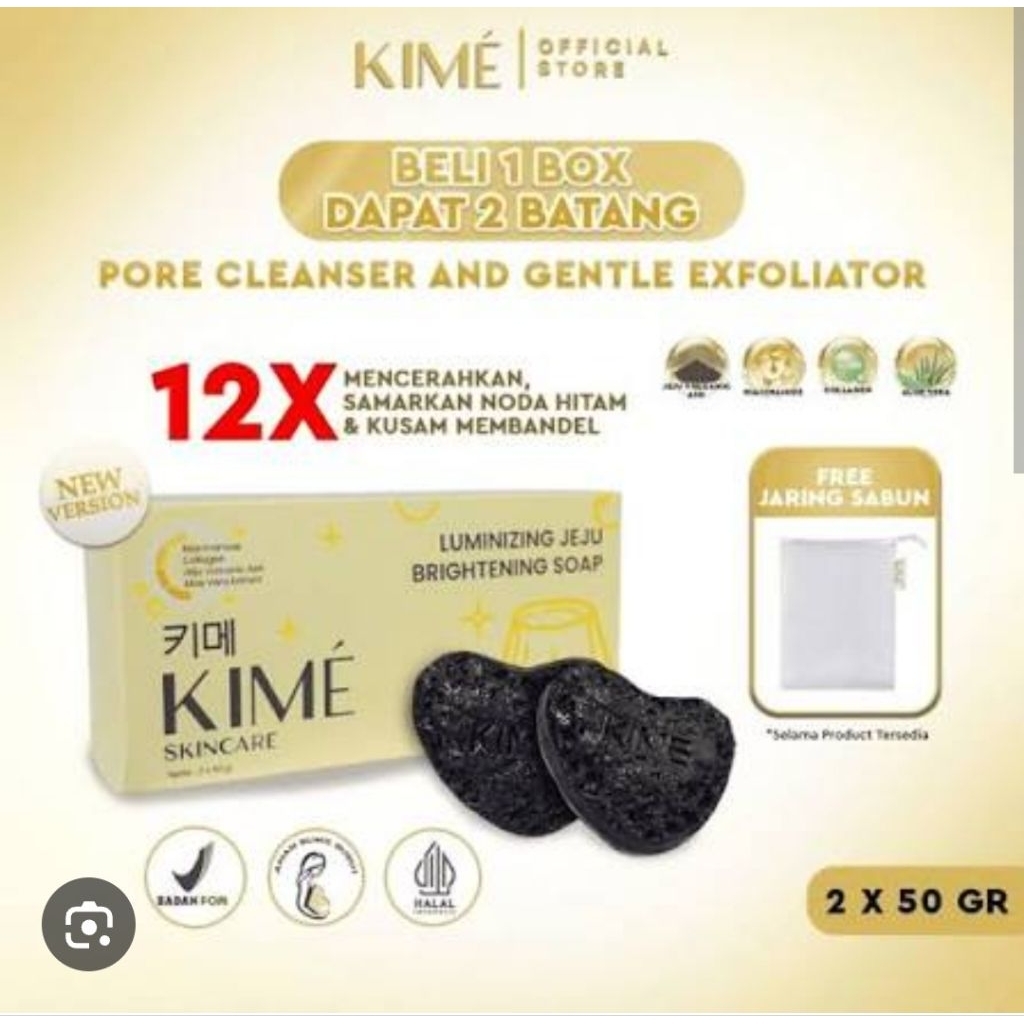 KIME SKINCARE Sabun Wajah Kime Hitam isi 2 Expired 2027